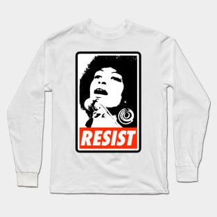 Angela Davis - Resist - Swirl Long Sleeve T-Shirt